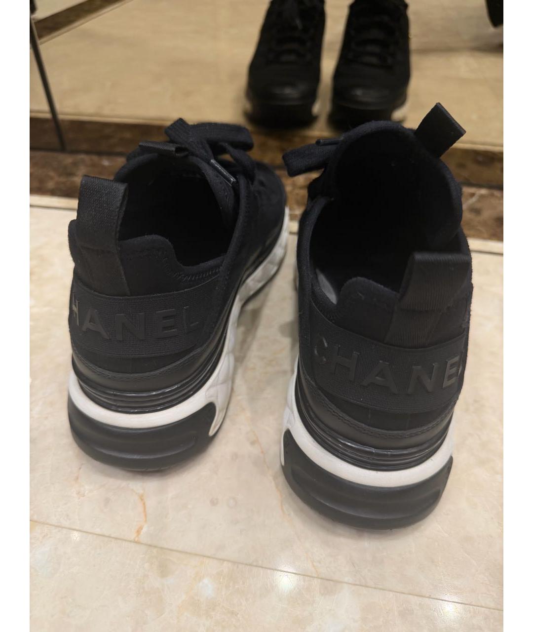 CHANEL Черные замшевые кроссовки, фото 4