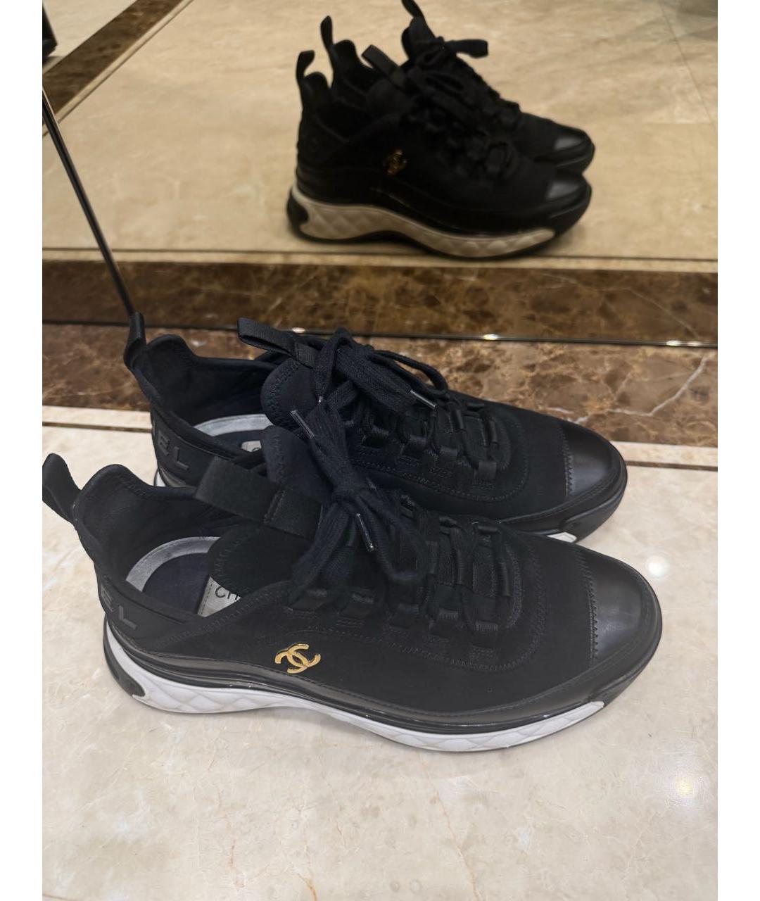 CHANEL Черные замшевые кроссовки, фото 8