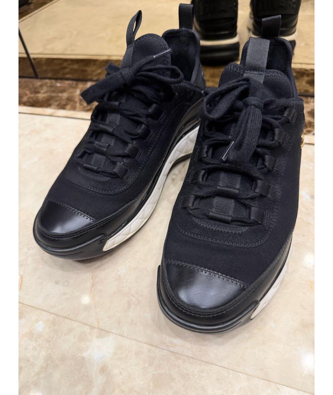 CHANEL Черные замшевые кроссовки, фото 2