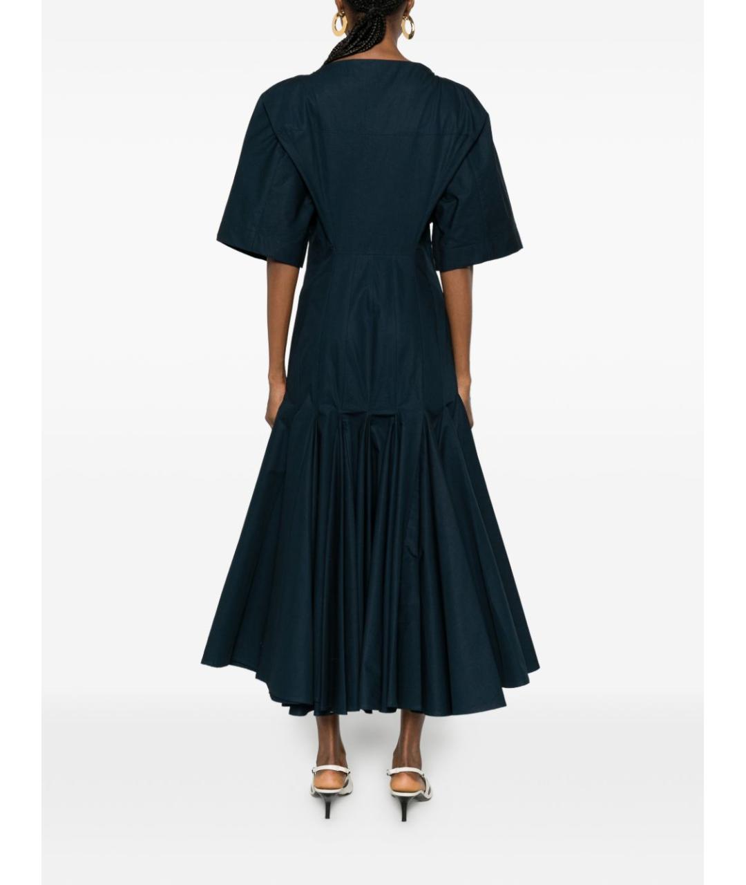 JACQUEMUS Синее хлопковое повседневное платье, фото 4