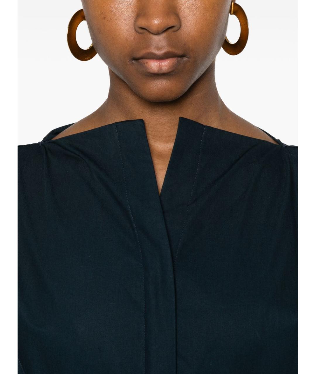 JACQUEMUS Синее хлопковое повседневное платье, фото 2