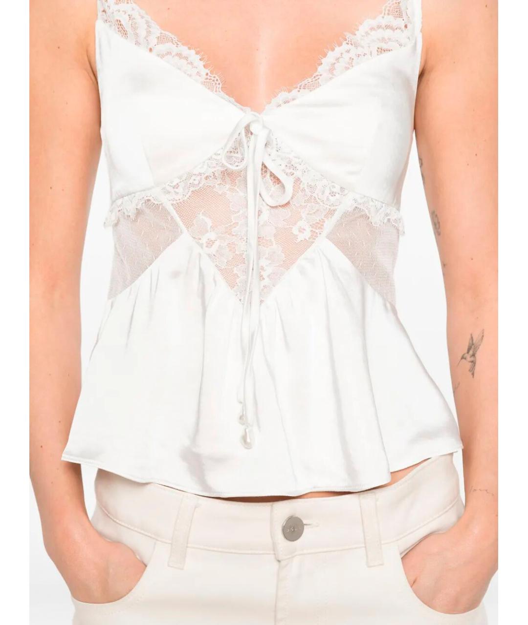 SELF-PORTRAIT Белая полиэстеровая майка, фото 4