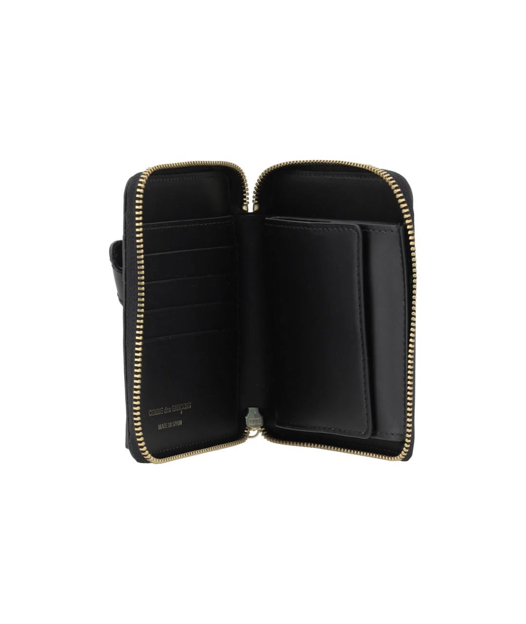 COMME DES GARÇONS Черный кожаный кошелек, фото 3