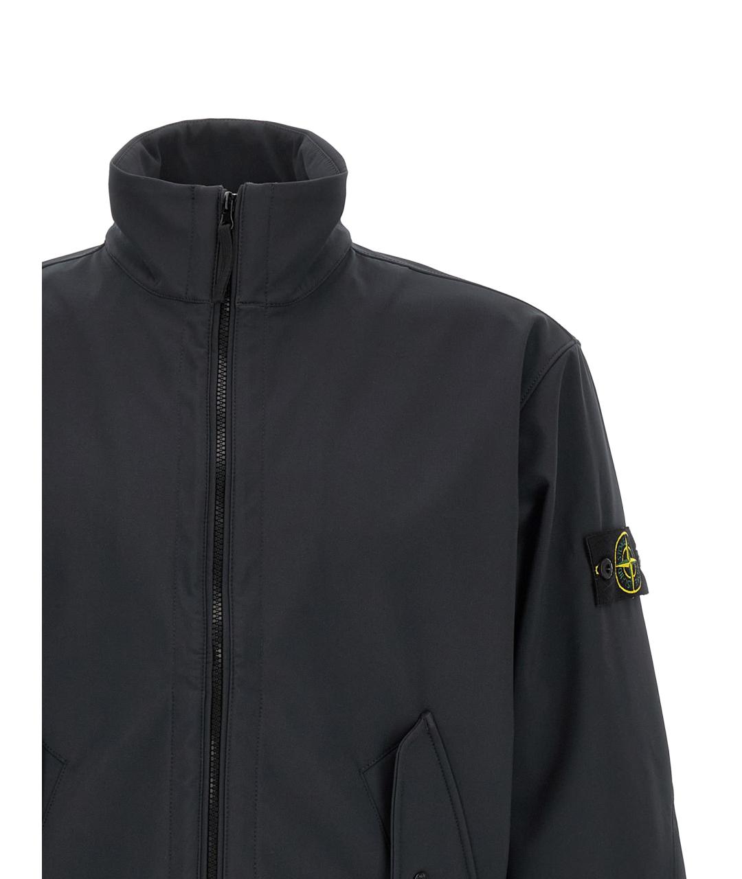 STONE ISLAND Темно-синяя полиэстеровая куртка, фото 3