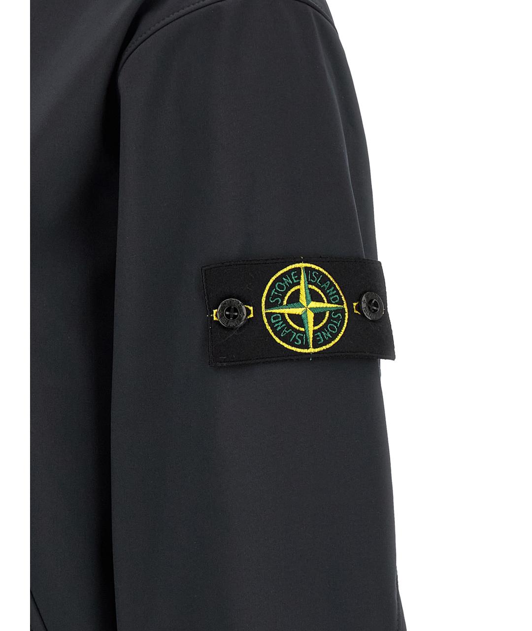 STONE ISLAND Темно-синяя полиэстеровая куртка, фото 5