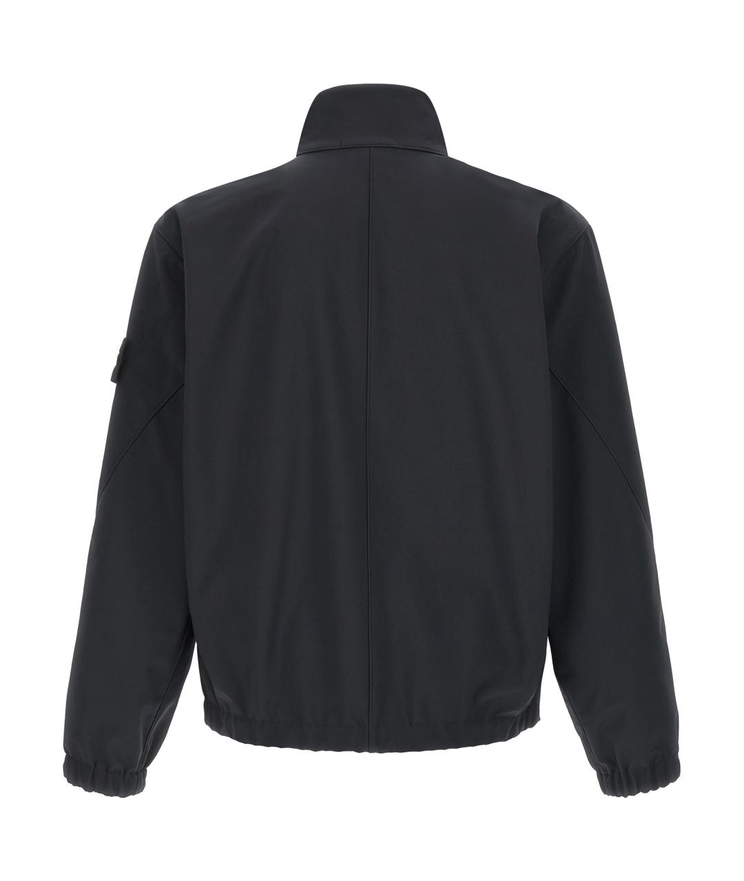 STONE ISLAND Темно-синяя полиэстеровая куртка, фото 2