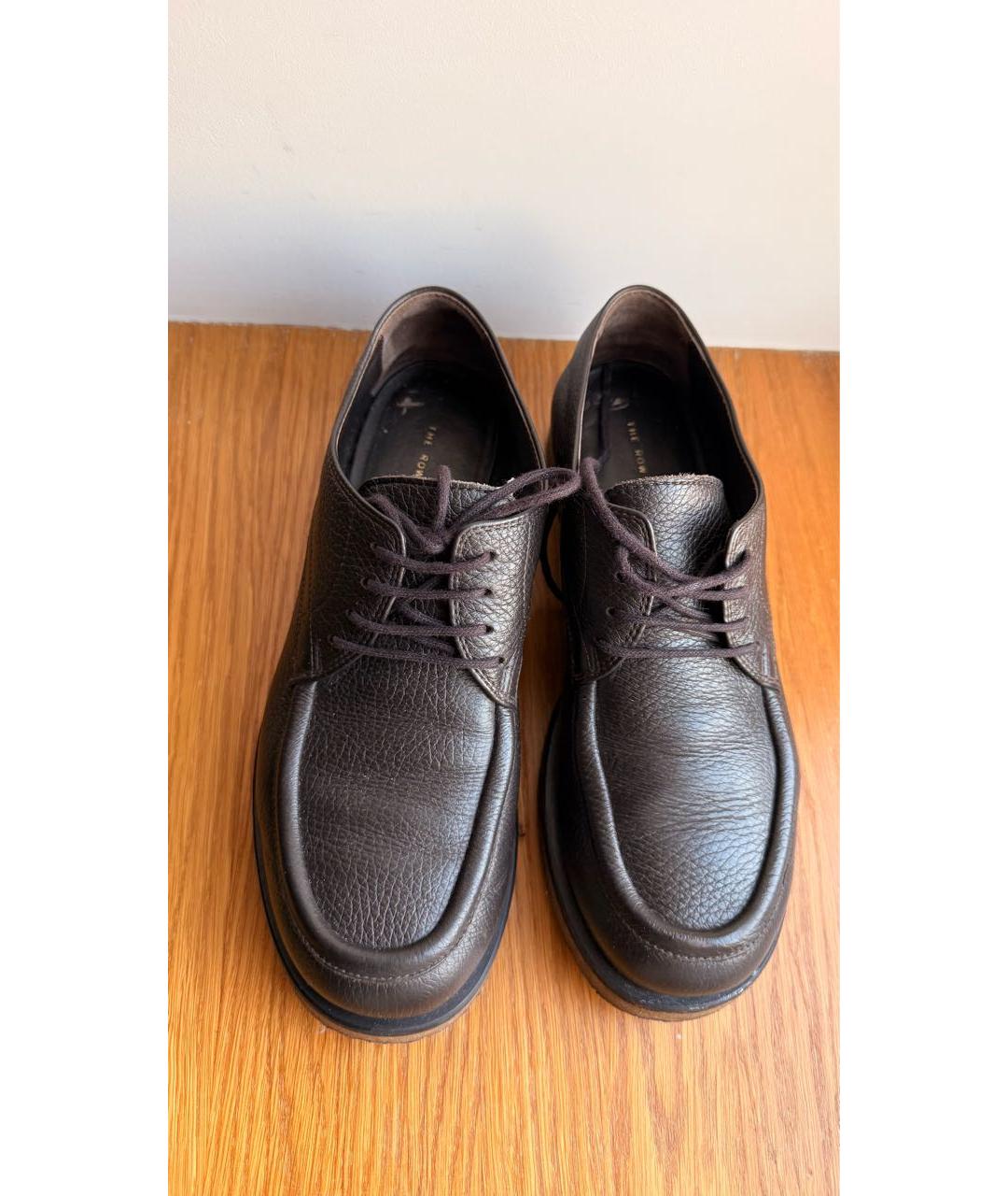 THE ROW Коричневые кожаные ботинки, фото 7