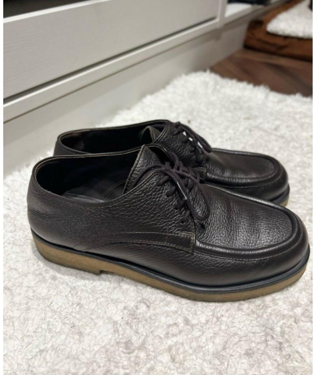 THE ROW Коричневые кожаные ботинки, фото 2