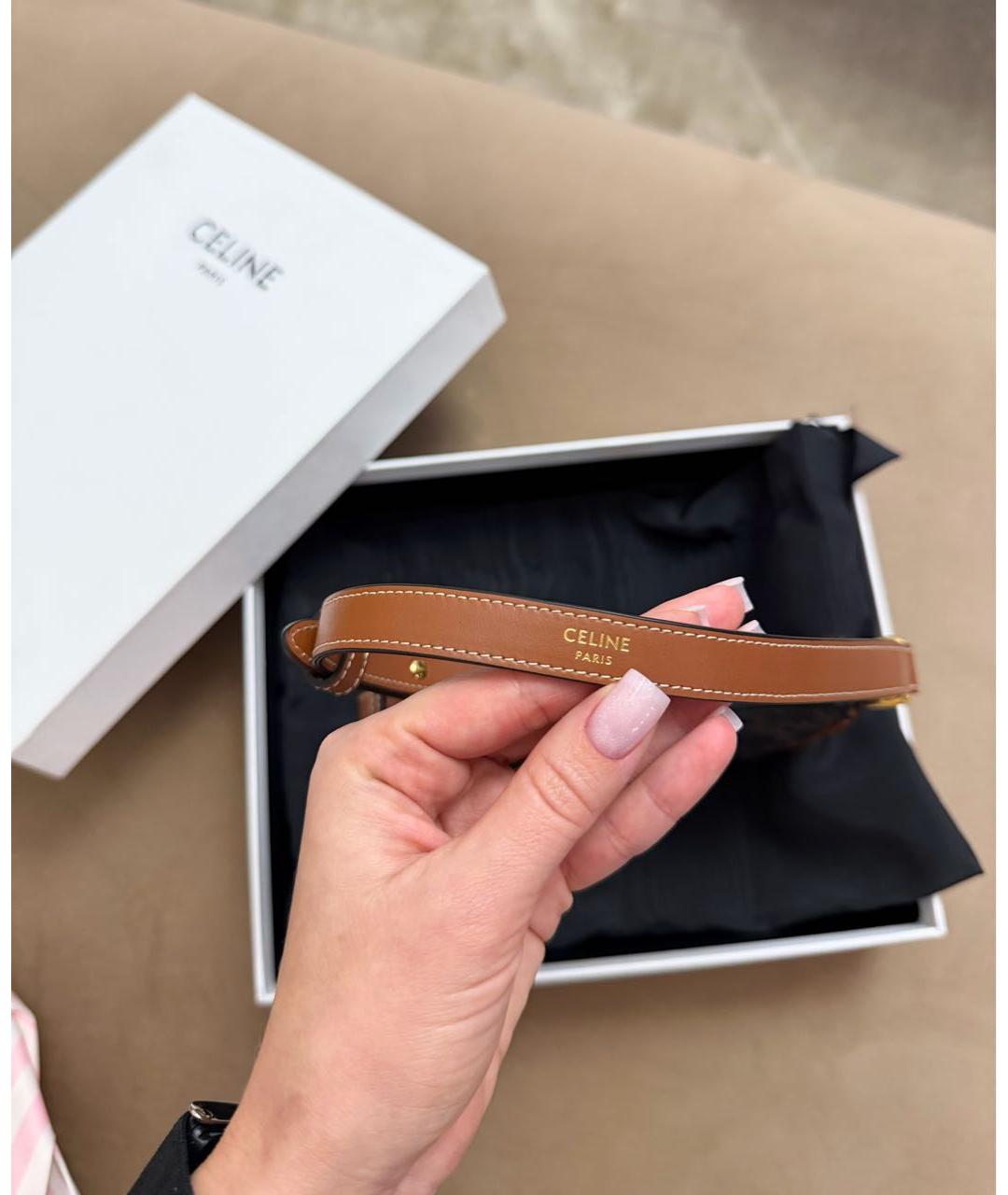 CELINE Коричневая сумка с короткими ручками, фото 3