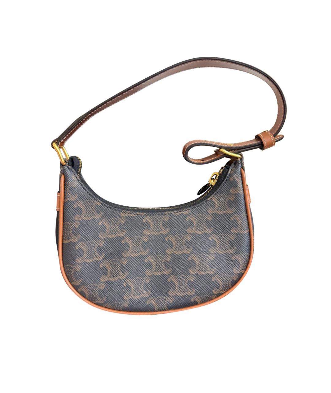 CELINE Коричневая сумка с короткими ручками, фото 1