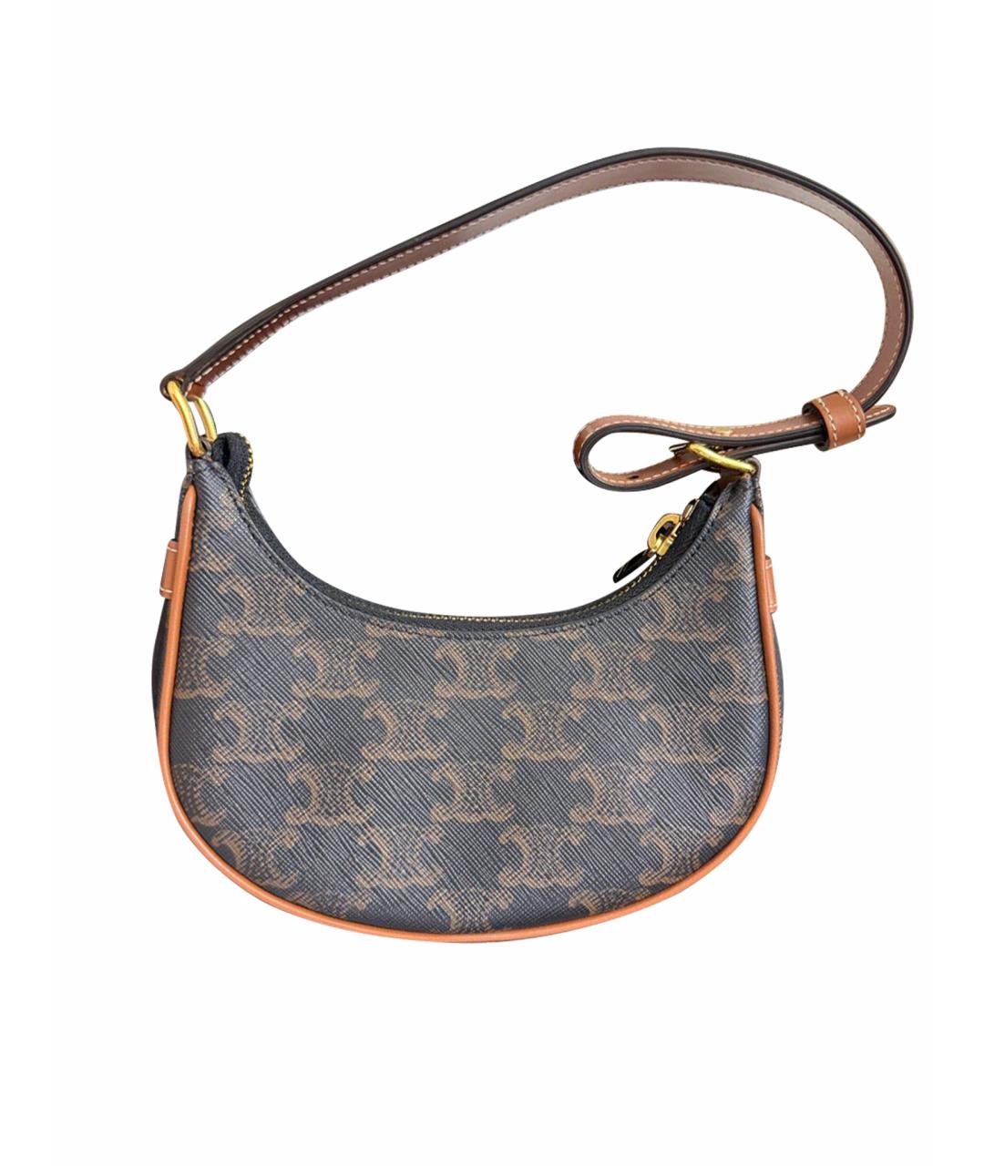 CELINE Коричневая сумка с короткими ручками, фото 5