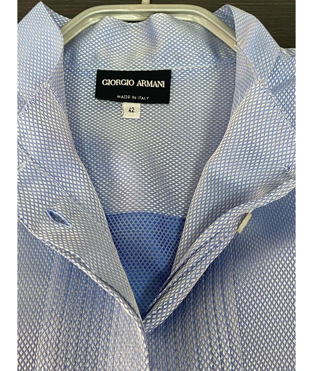 GIORGIO ARMANI Голубая шелковая рубашка, фото 3