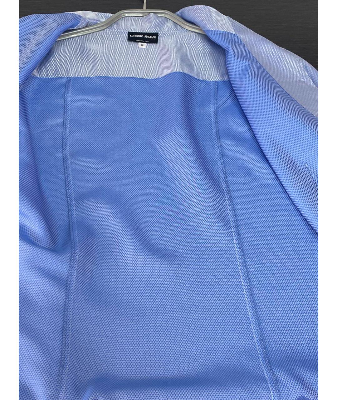 GIORGIO ARMANI Голубая шелковая рубашка, фото 7