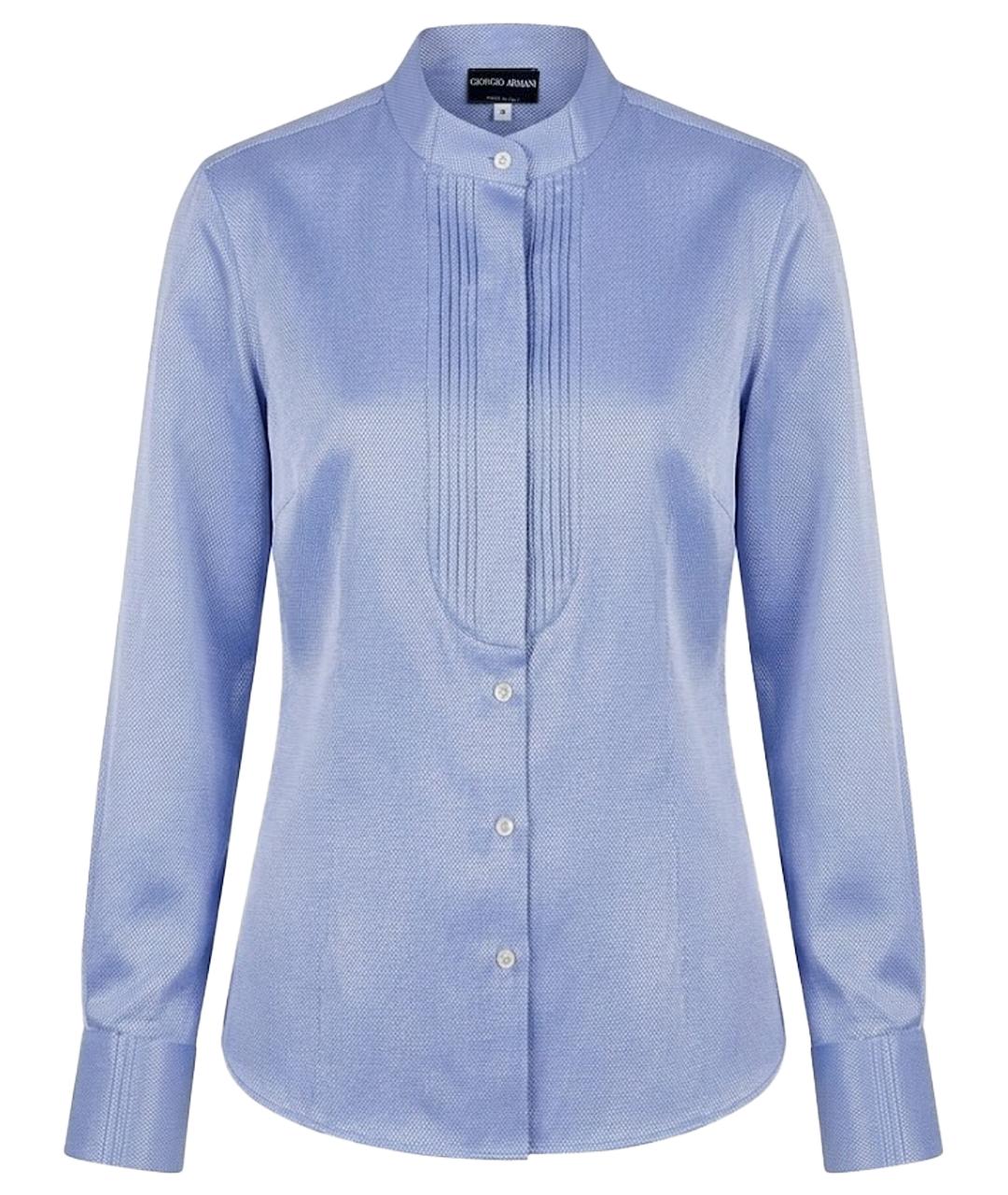GIORGIO ARMANI Голубая шелковая рубашка, фото 1