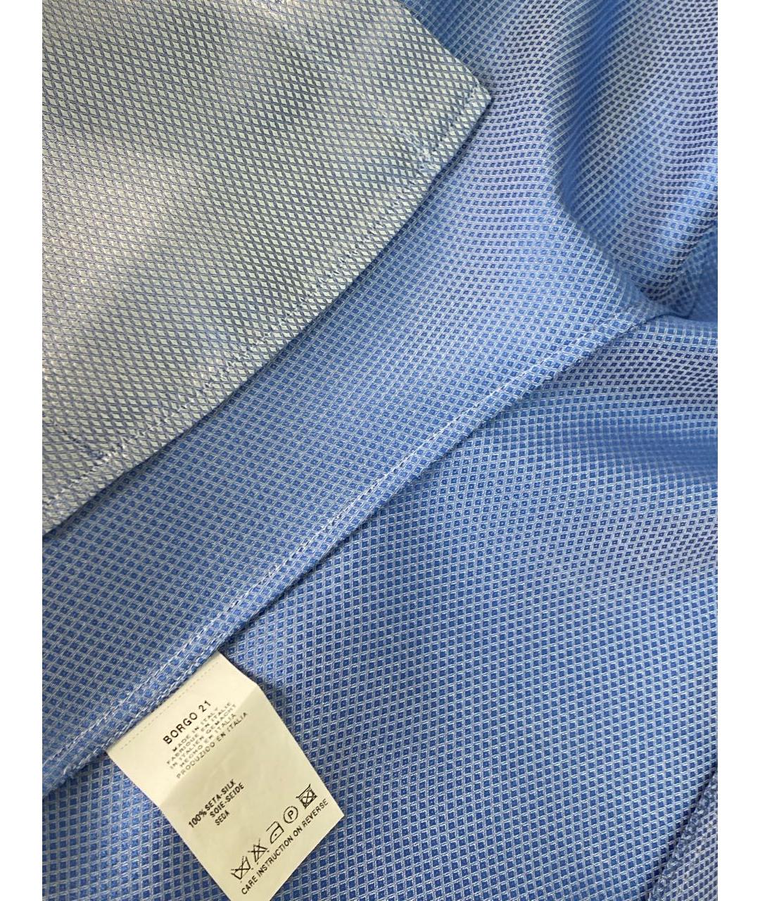 GIORGIO ARMANI Голубая шелковая рубашка, фото 6