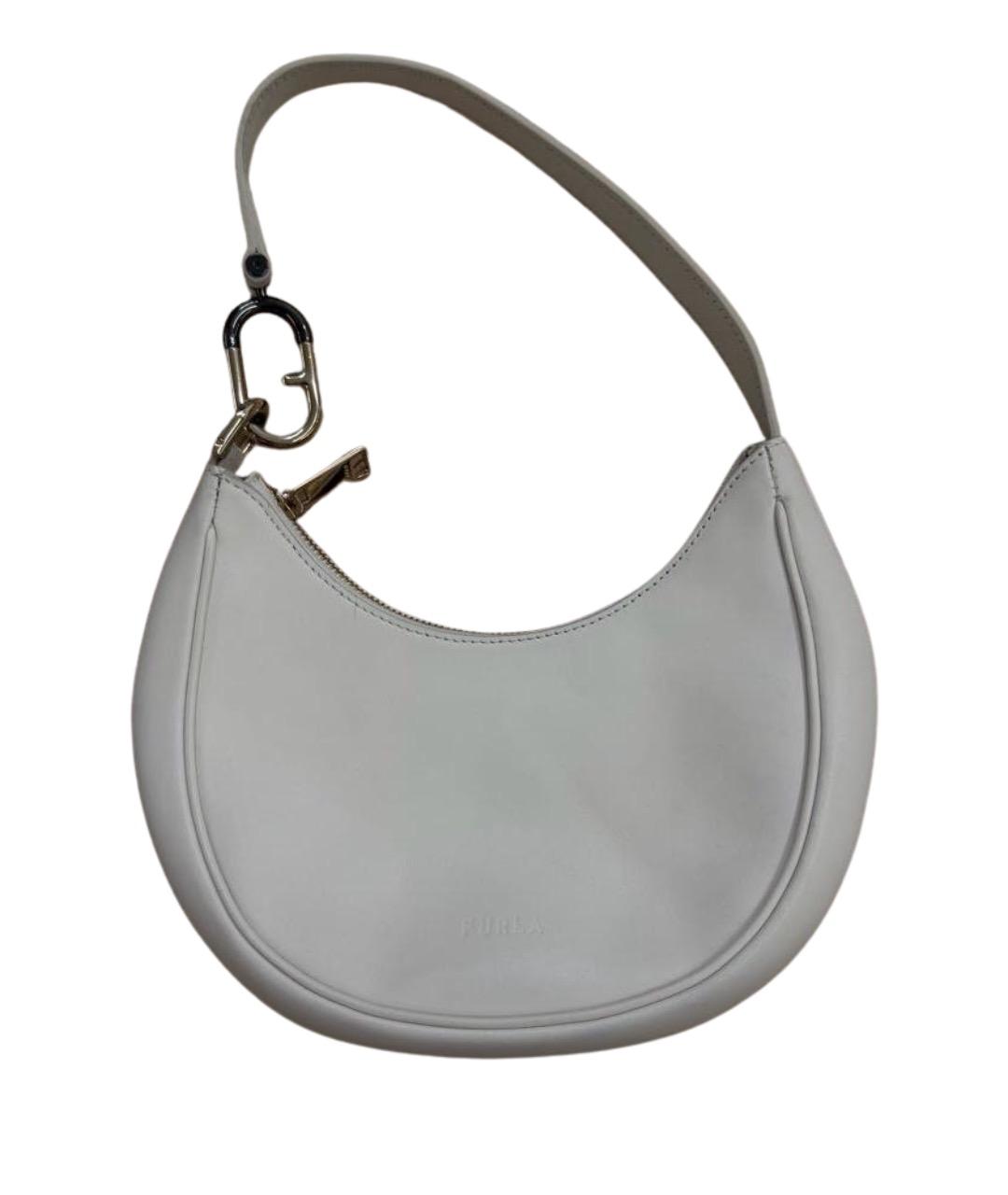 FURLA Белая кожаная сумка с короткими ручками, фото 1