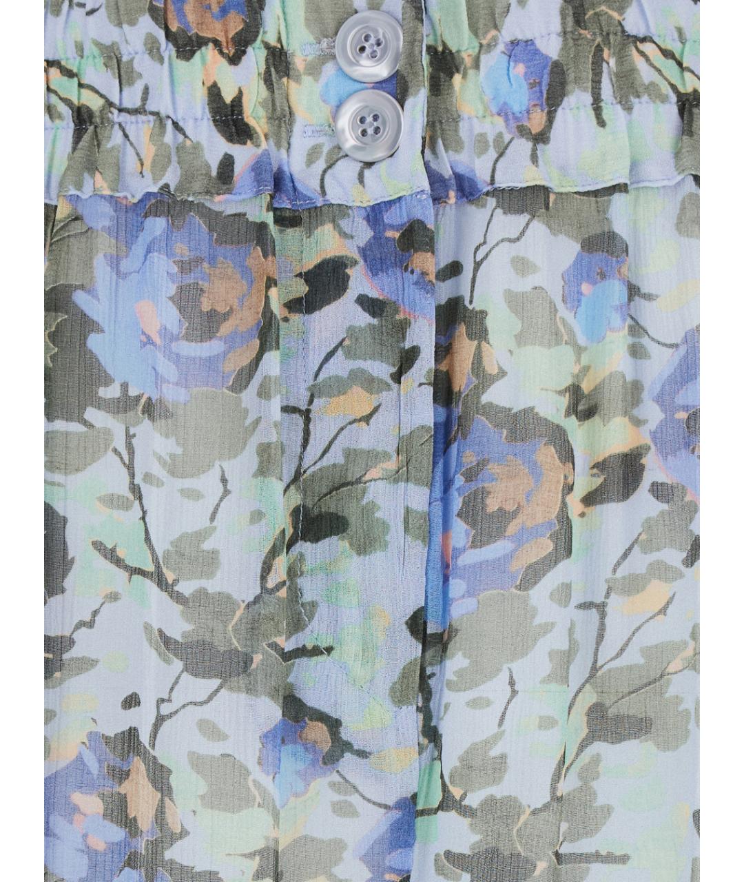 SEMICOUTURE Синие вискозные прямые брюки, фото 3