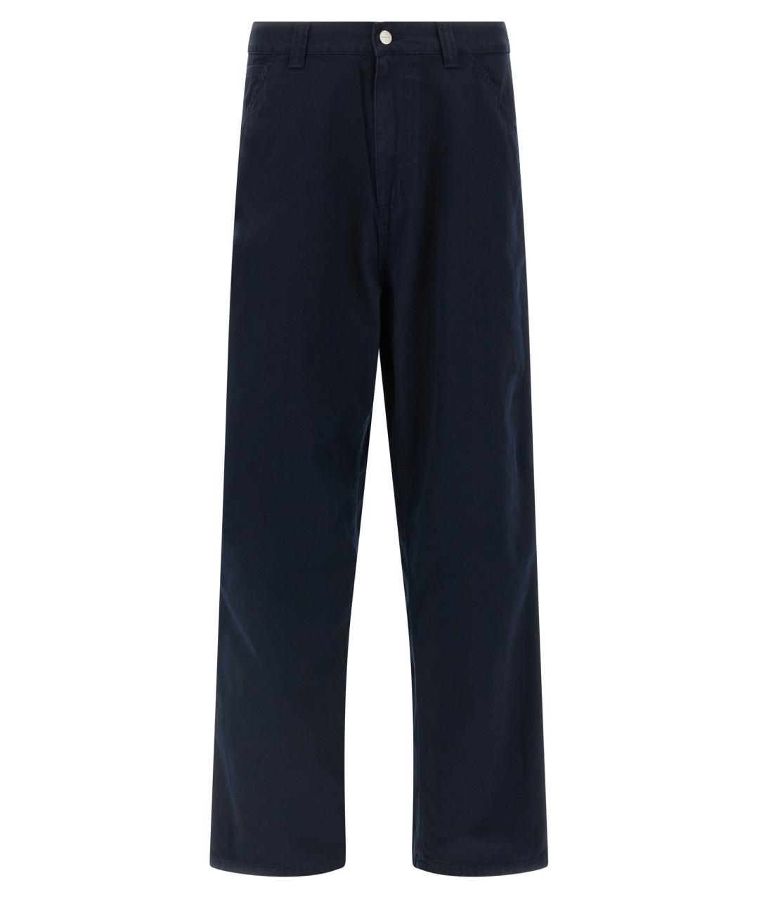CARHARTT WIP Темно-синие хлопковые повседневные брюки, фото 1