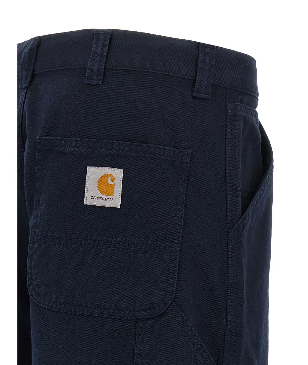 CARHARTT WIP Темно-синие хлопковые повседневные брюки, фото 4