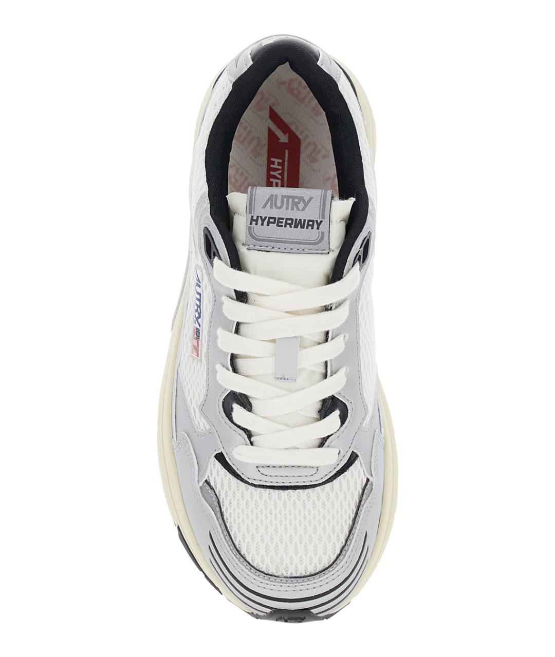 AUTRY Серебряные текстильные кроссовки, фото 4