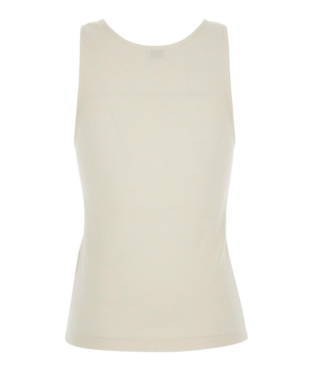 SAINT LAURENT Белая хлопковая майка, фото 2