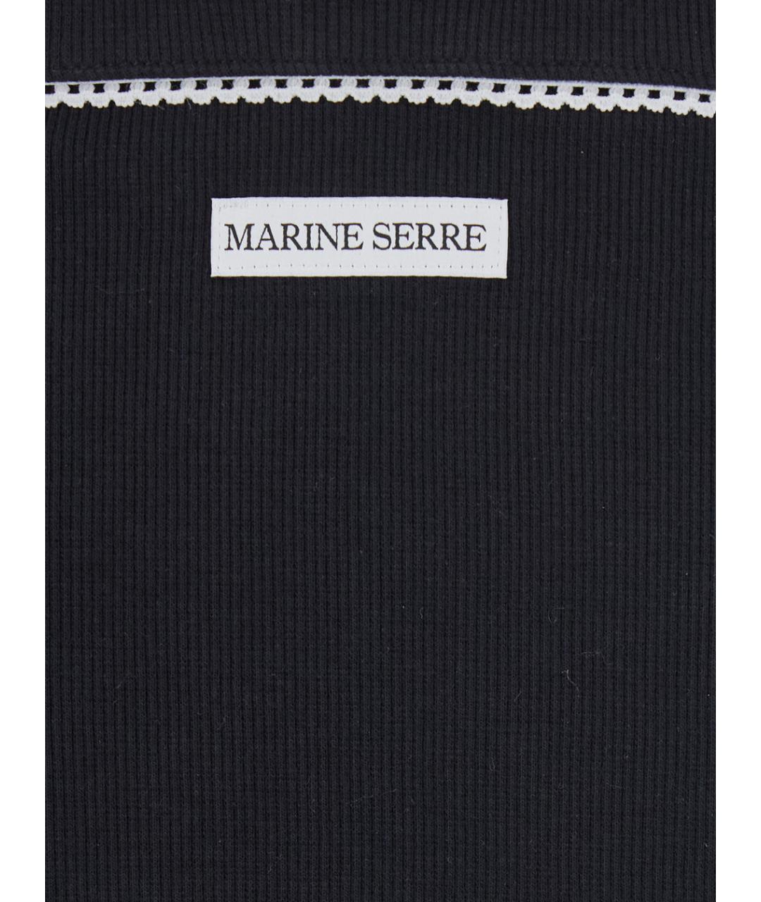 MARINE SERRE Черная хлопковая юбка мини, фото 3