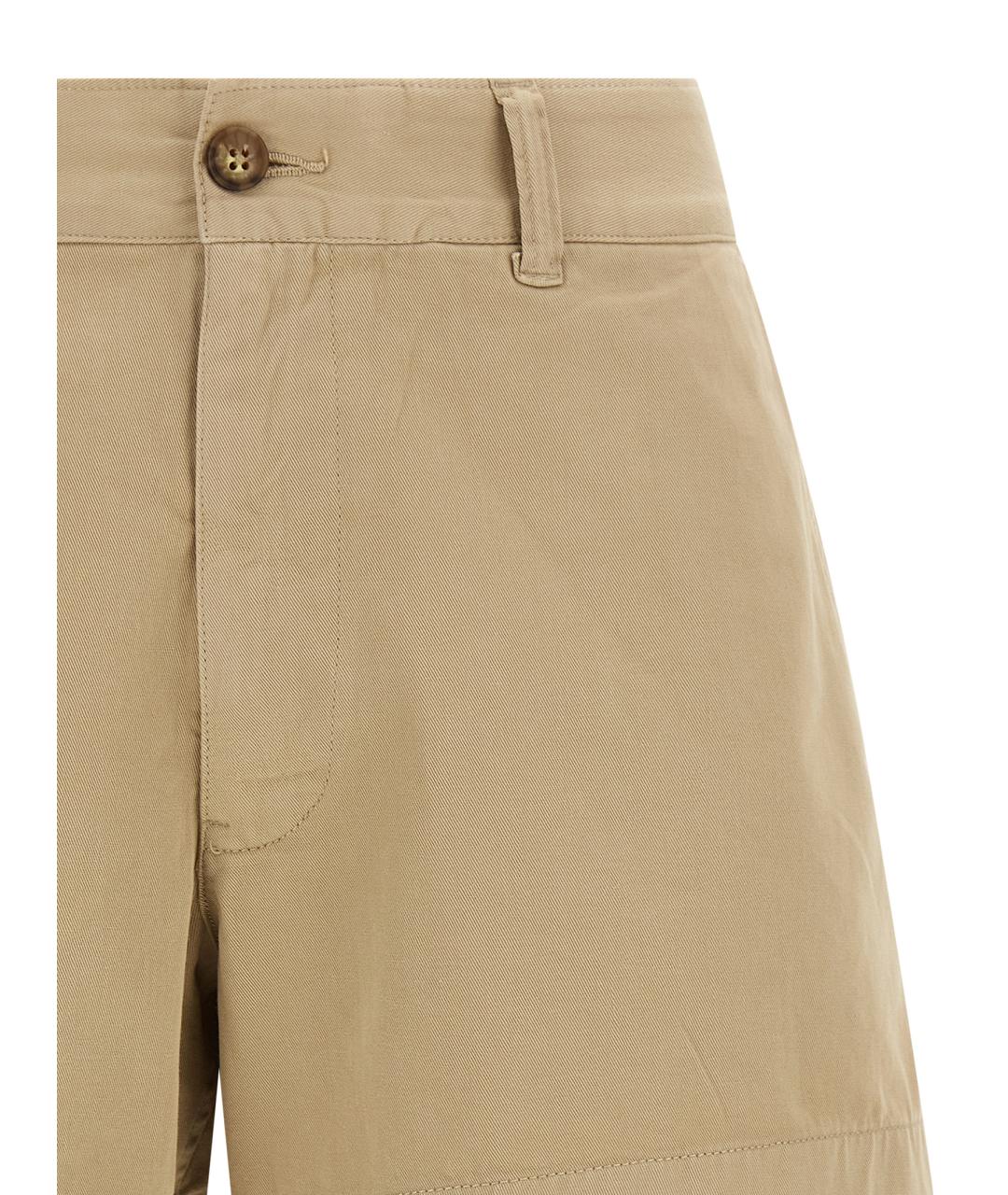 POLO RALPH LAUREN Бежевые хлопковые шорты, фото 3