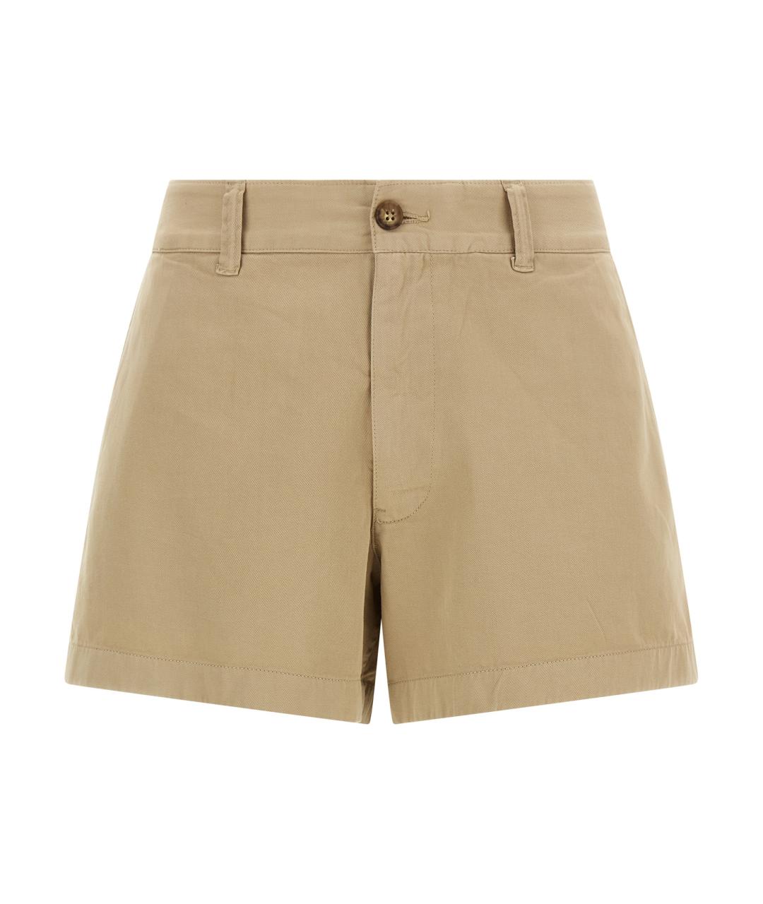POLO RALPH LAUREN Бежевые хлопковые шорты, фото 1