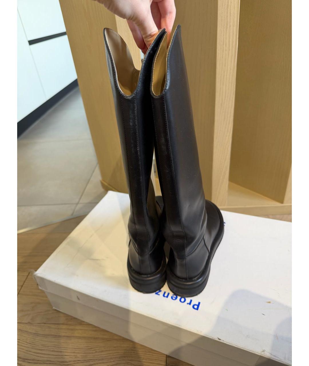 PROENZA SCHOULER Черные кожаные сапоги, фото 4