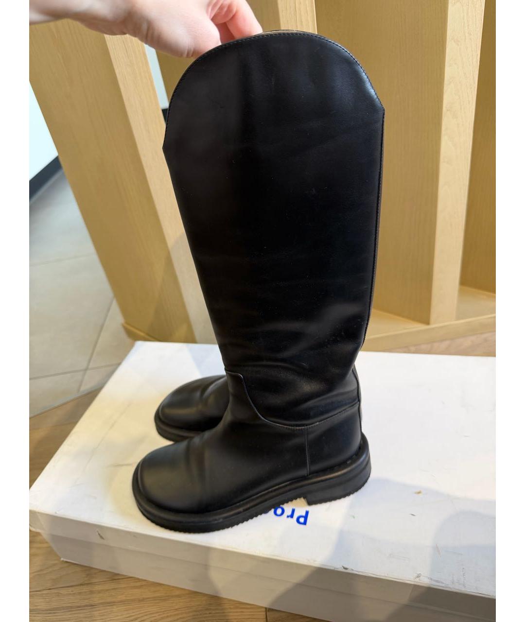 PROENZA SCHOULER Черные кожаные сапоги, фото 3