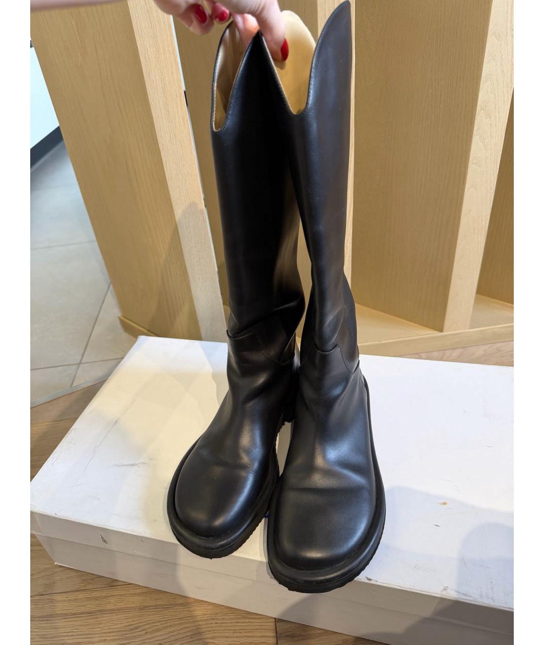 PROENZA SCHOULER Черные кожаные сапоги, фото 2