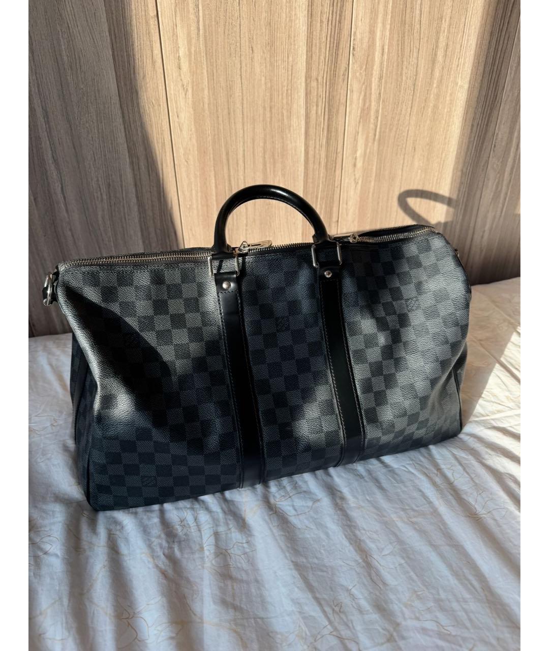 LOUIS VUITTON Черная дорожная/спортивная сумка, фото 9