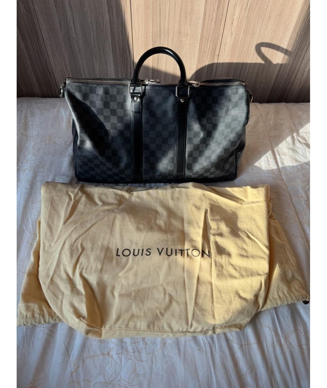 LOUIS VUITTON Черная дорожная/спортивная сумка, фото 5