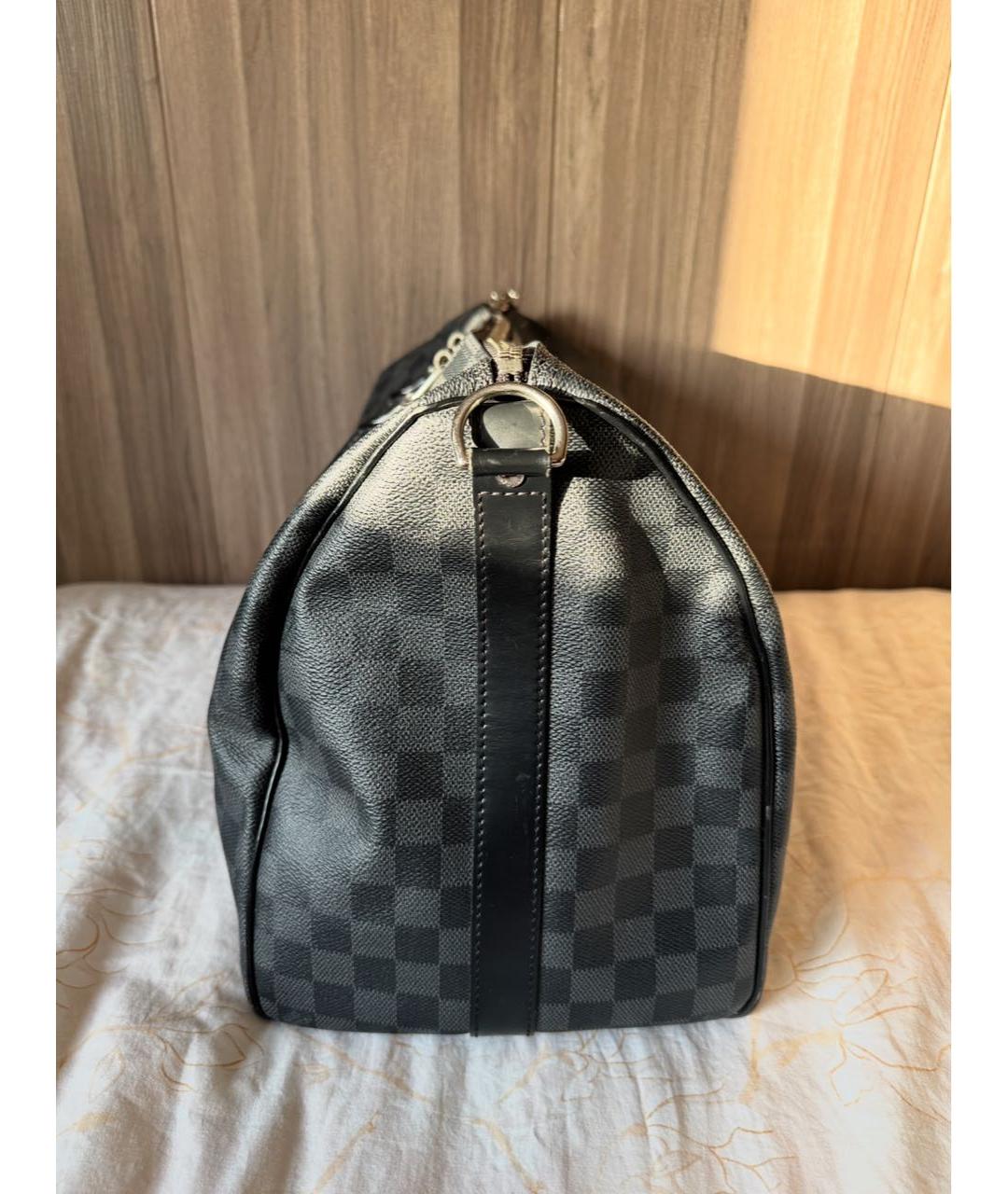 LOUIS VUITTON Черная дорожная/спортивная сумка, фото 4