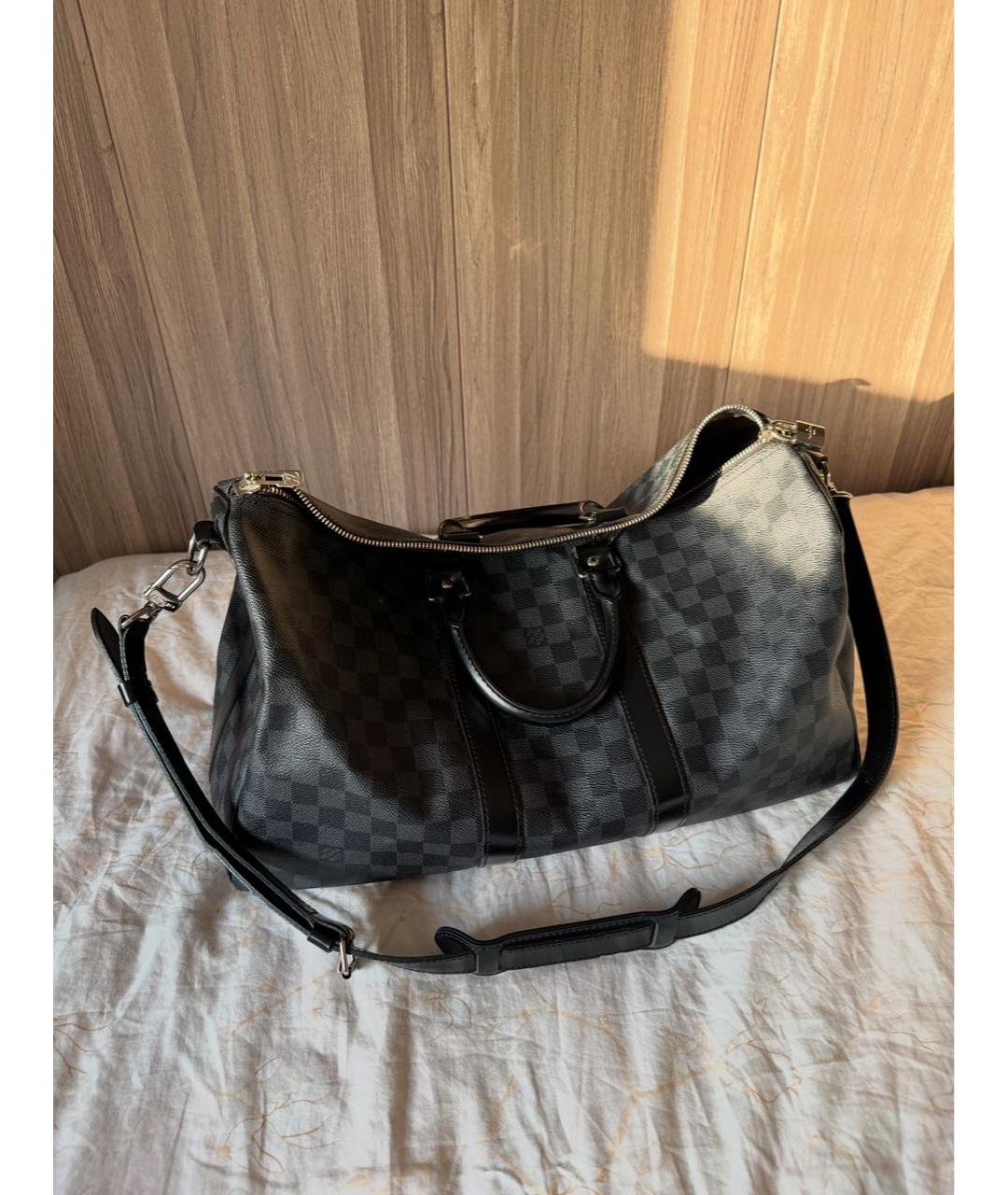 LOUIS VUITTON Черная дорожная/спортивная сумка, фото 2