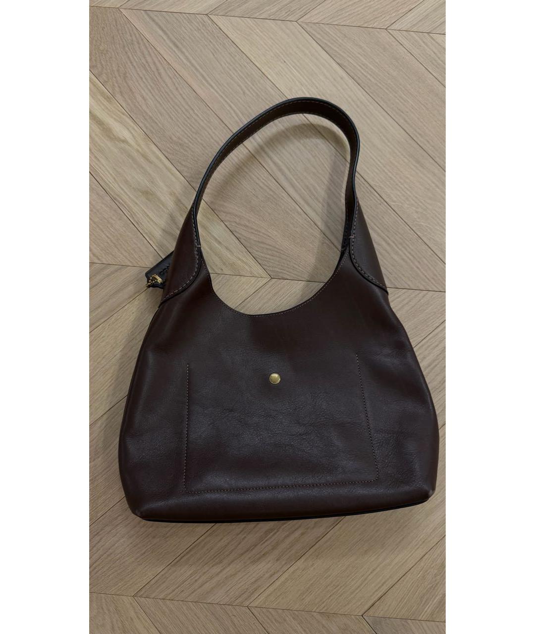 COACH Коричневая кожаная сумка через плечо, фото 3