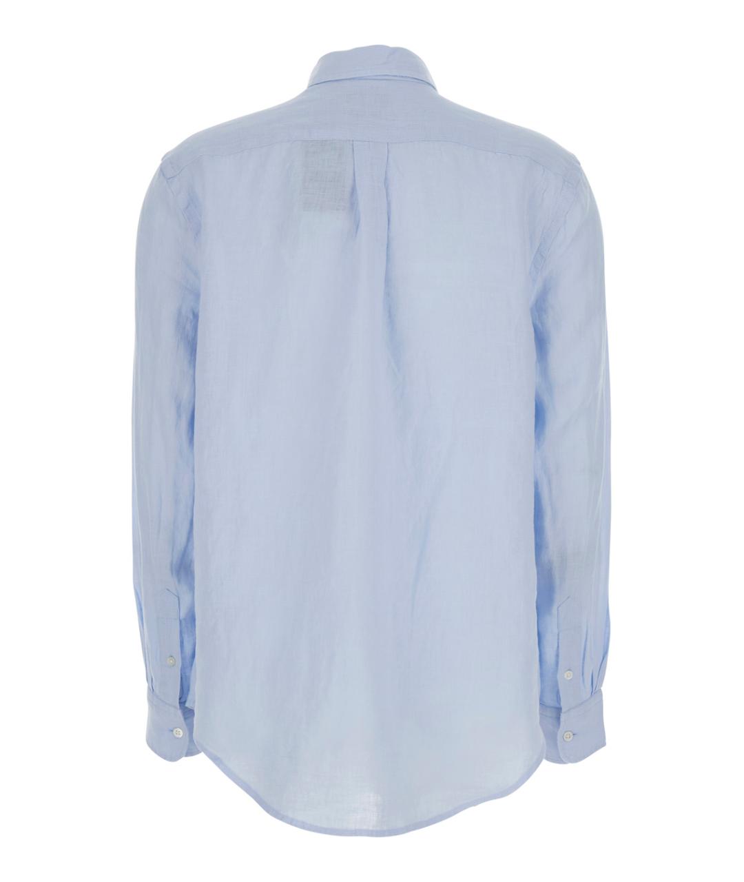 POLO RALPH LAUREN Голубая льняная рубашка, фото 2