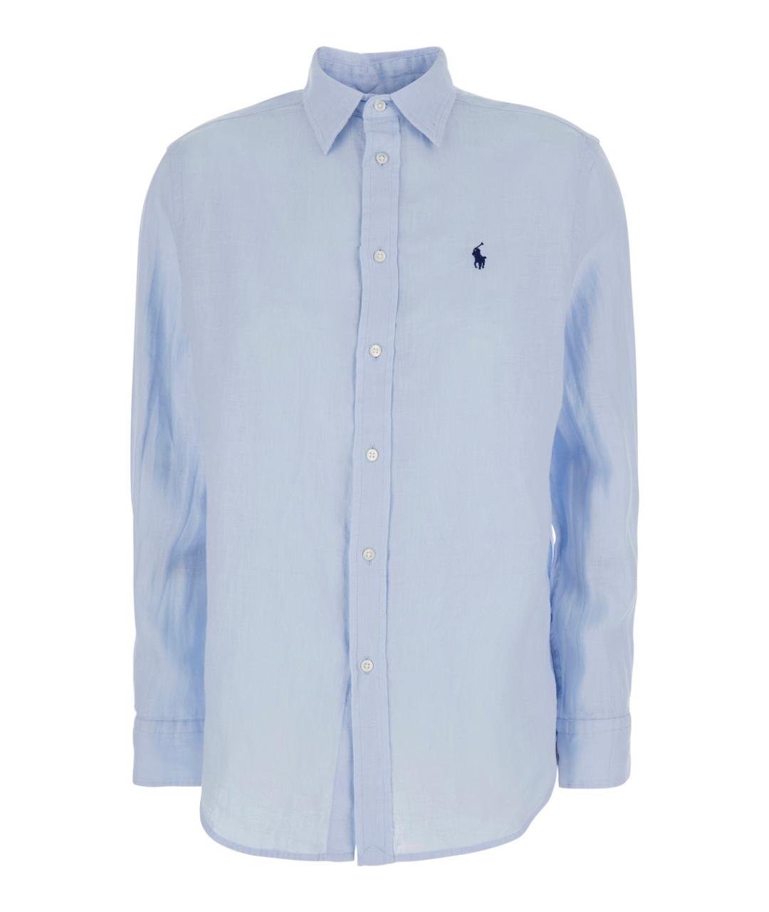 POLO RALPH LAUREN Голубая льняная рубашка, фото 1