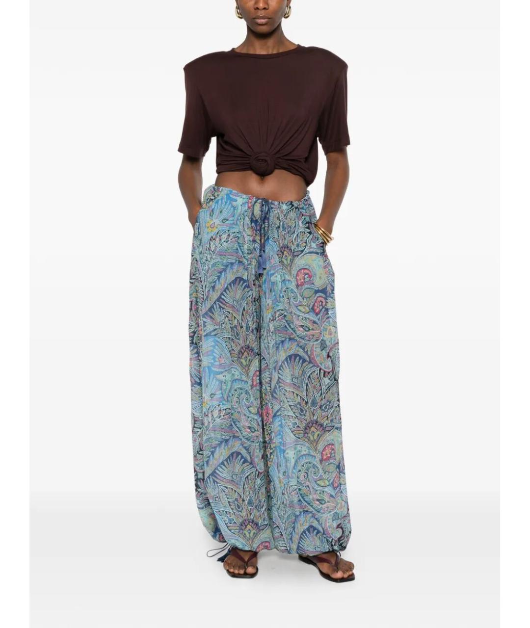 ETRO Мульти вискозные брюки широкие, фото 2