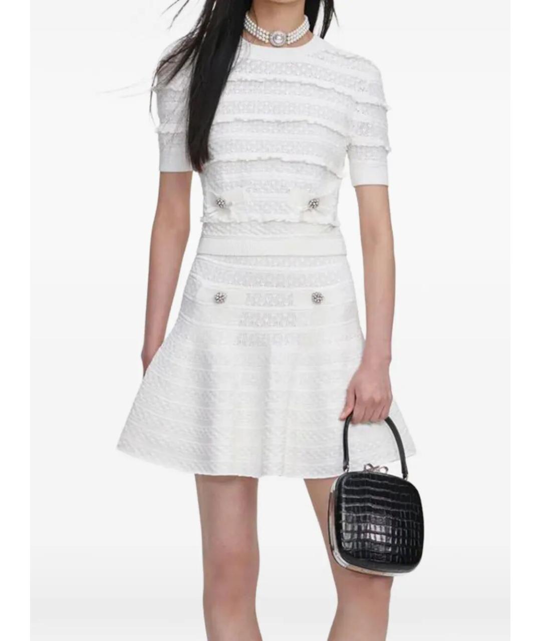 SELF-PORTRAIT Белый вискозный джемпер / свитер, фото 2