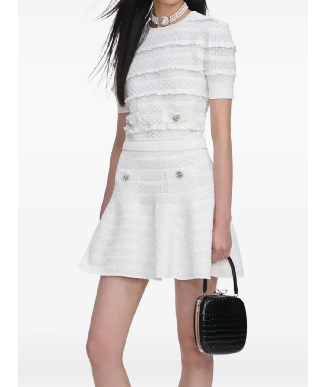 SELF-PORTRAIT Белый вискозный джемпер / свитер, фото 4