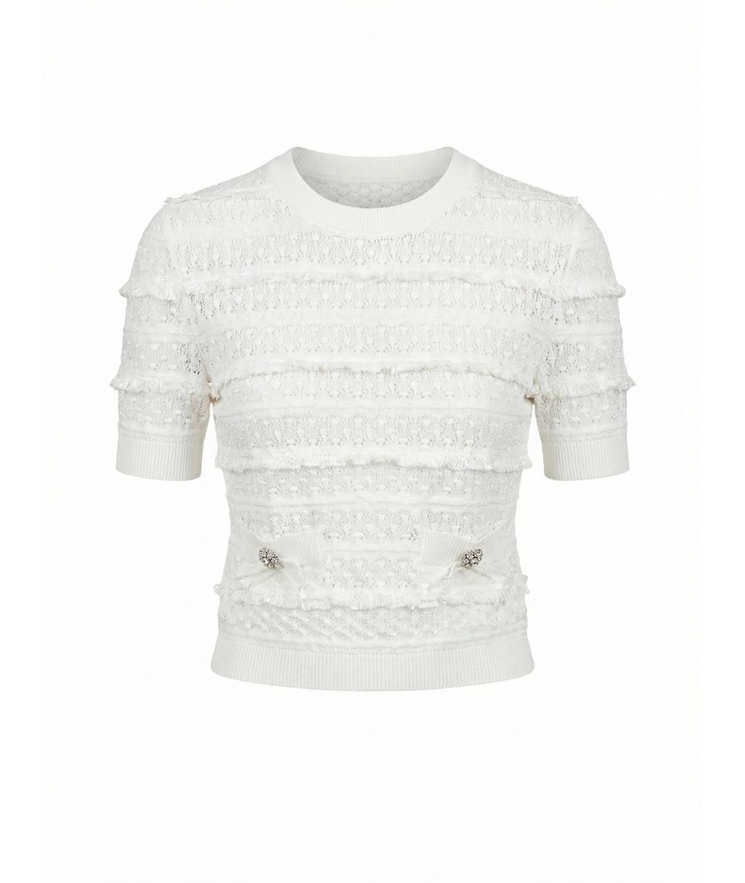 SELF-PORTRAIT Белый вискозный джемпер / свитер, фото 1