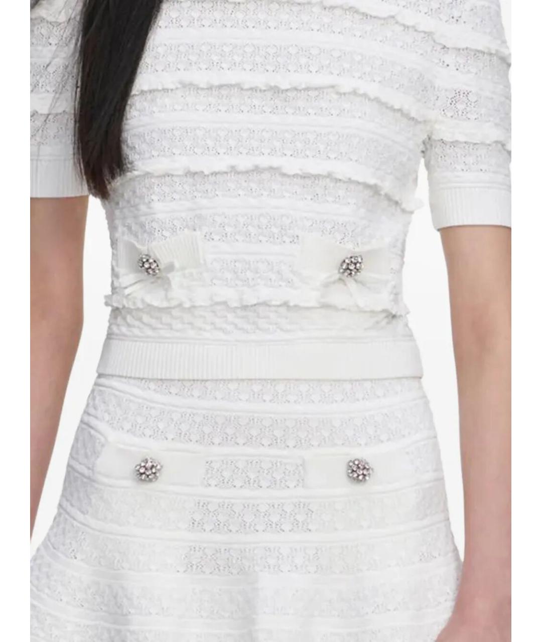 SELF-PORTRAIT Белый вискозный джемпер / свитер, фото 5