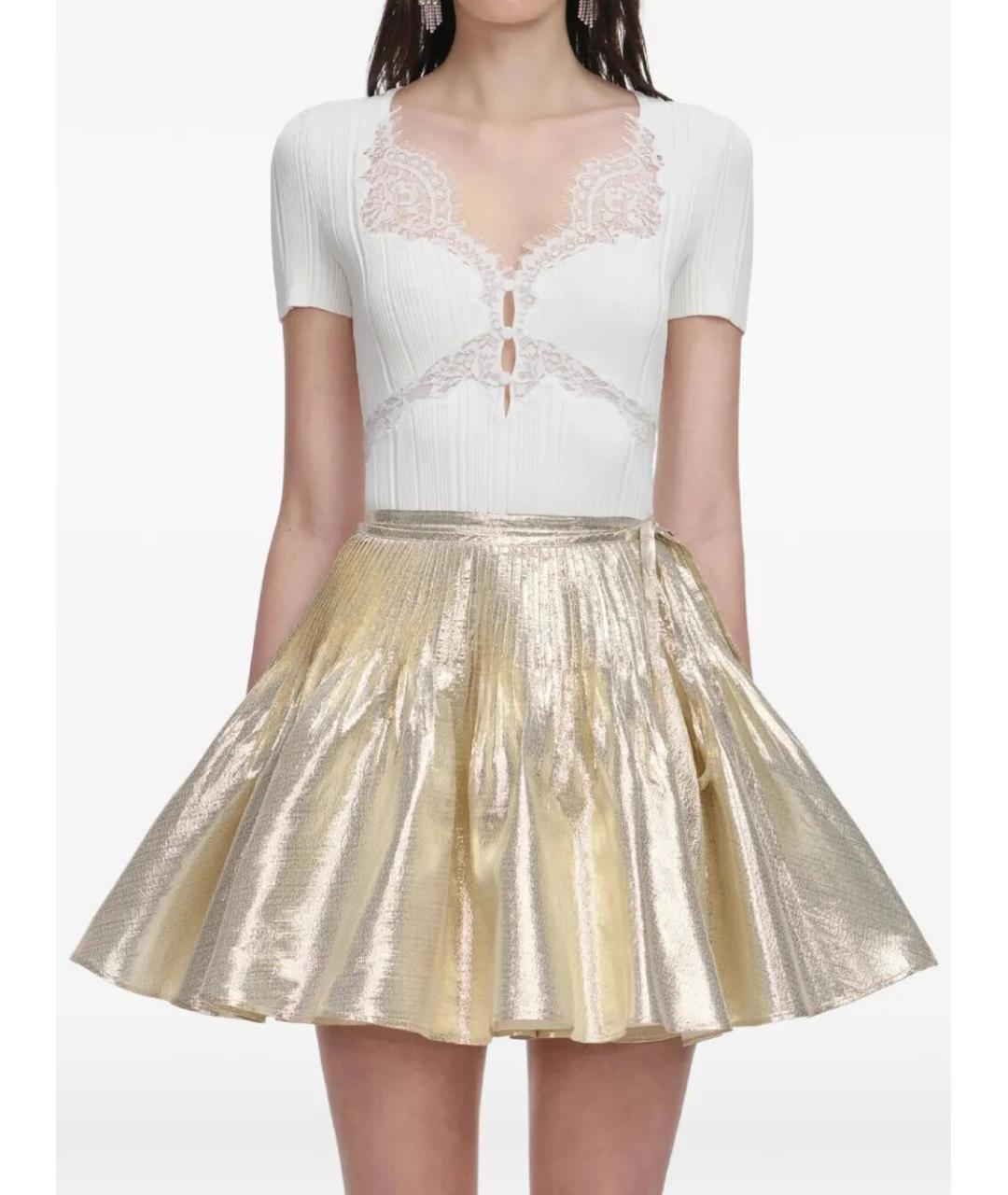 SELF-PORTRAIT Белое вискозное боди, фото 4