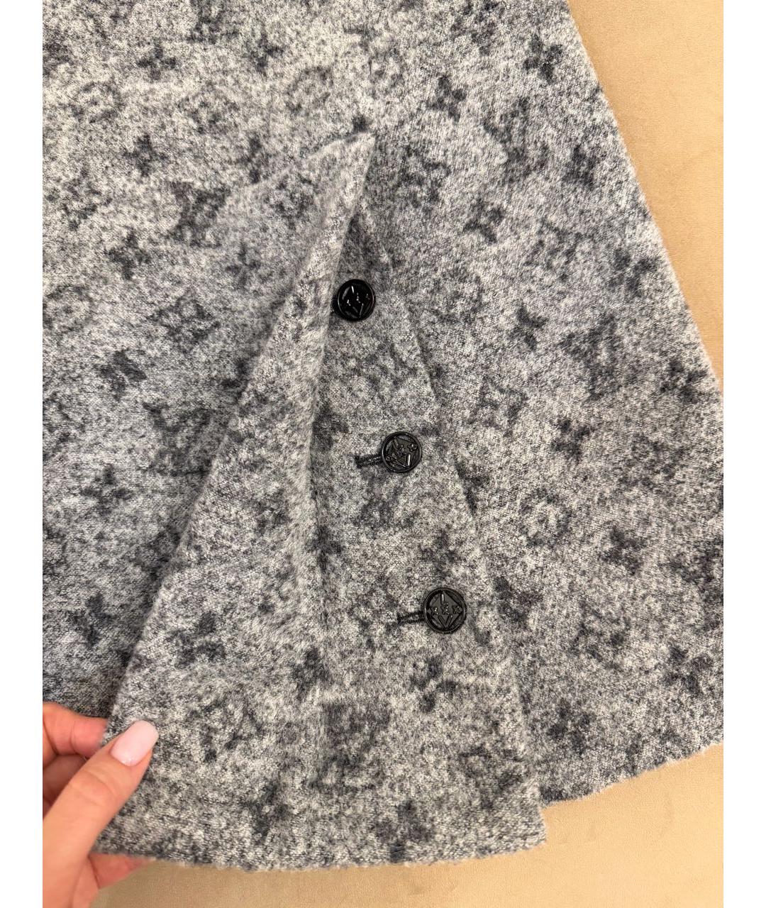 LOUIS VUITTON Серая юбка мини, фото 2