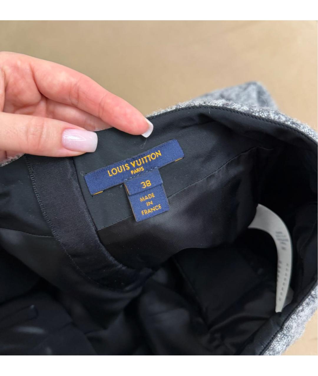 LOUIS VUITTON Серая юбка мини, фото 5