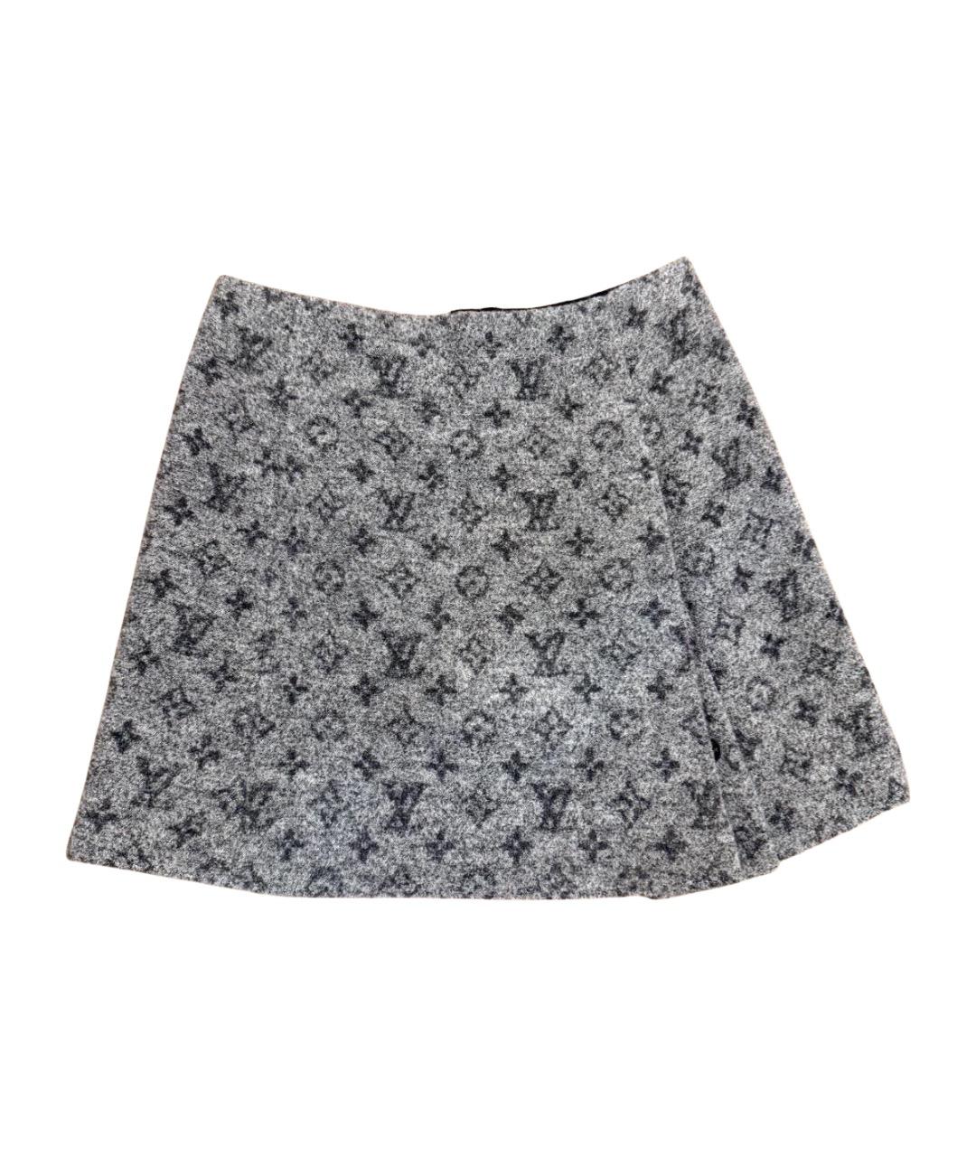 LOUIS VUITTON Серая юбка мини, фото 1