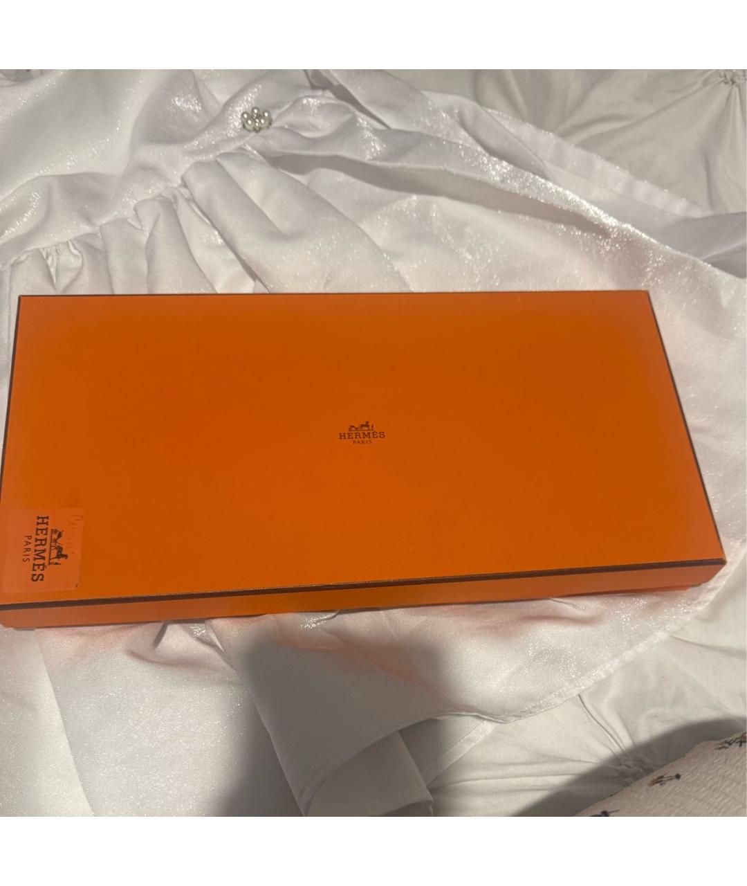 HERMES Синий кашемировый платок, фото 2