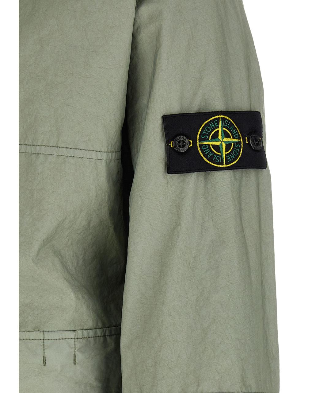 STONE ISLAND Зеленая полиамидовая куртка, фото 5