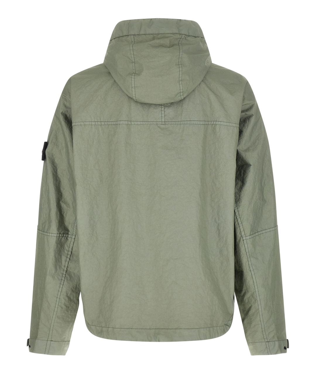 STONE ISLAND Зеленая полиамидовая куртка, фото 2